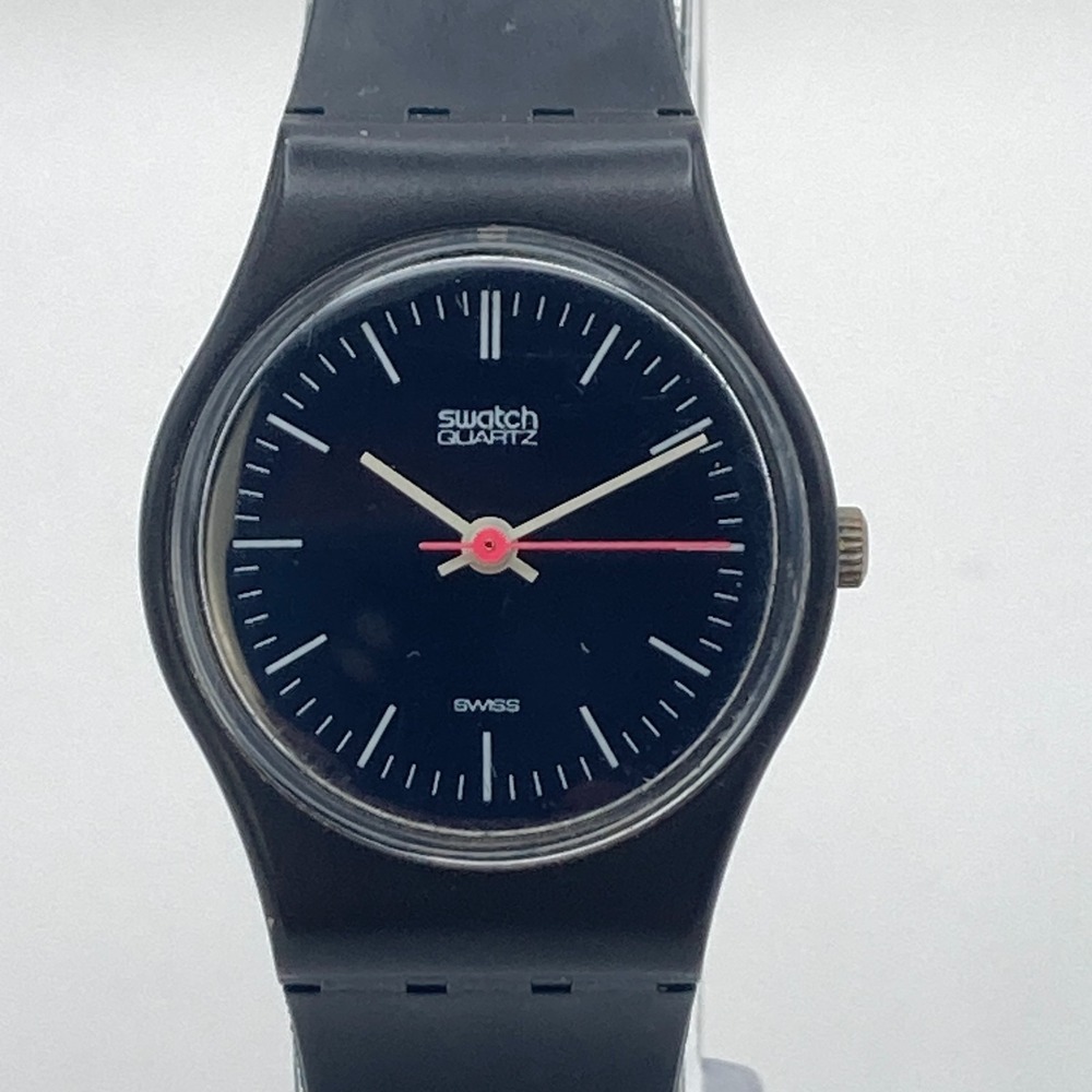 Vtg Swatch Oxofrd Navy Women's Watch 25mm Swiss LN103 Dark Blue New Battery 7.5"
